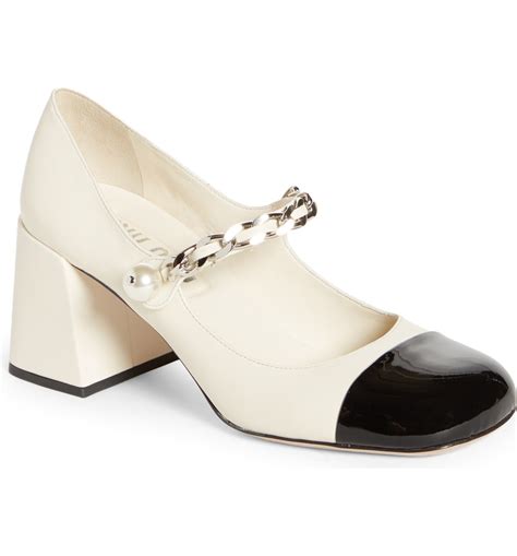 miu miu mary jane loafer pumps|Miu Miu Iconic Cap Toe Mary Jane Pump (Women) .